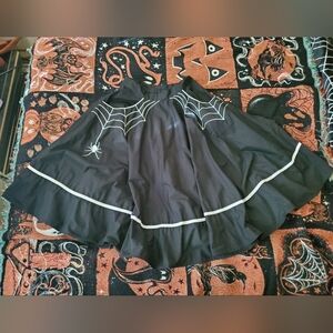 Hell Bunny Miss Muffet Circle Skirt Size S Spider Goth Spooky Pin Up Rockabilly